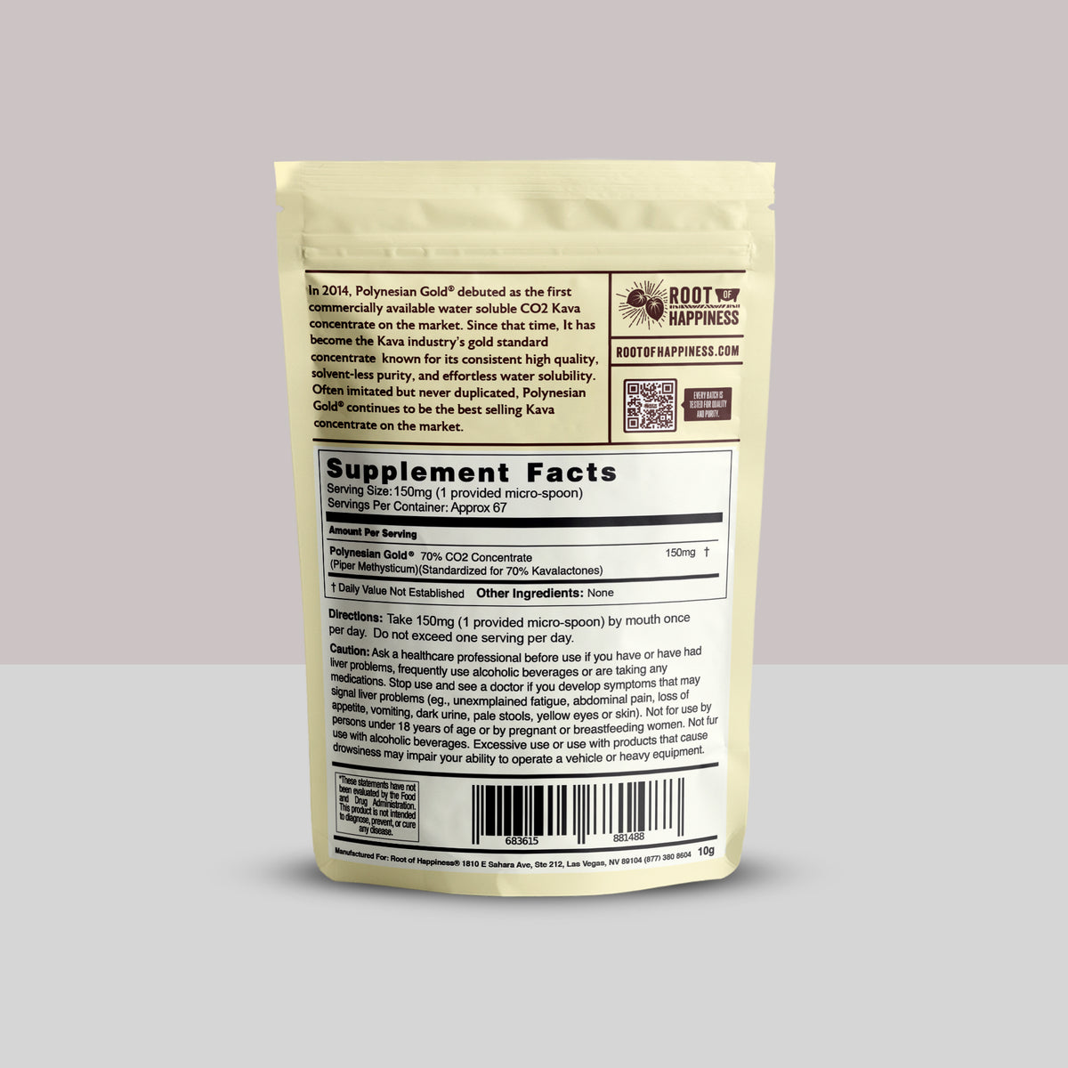 CO2 Extract - Polynesian Gold™ 70% Kavalactone - Root of Happiness