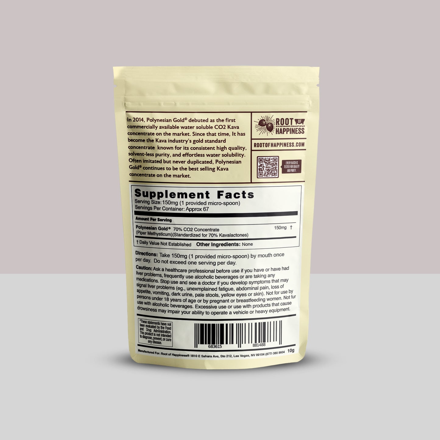 Polynesian Gold™ 70% CO2 Extract - 10g Jar