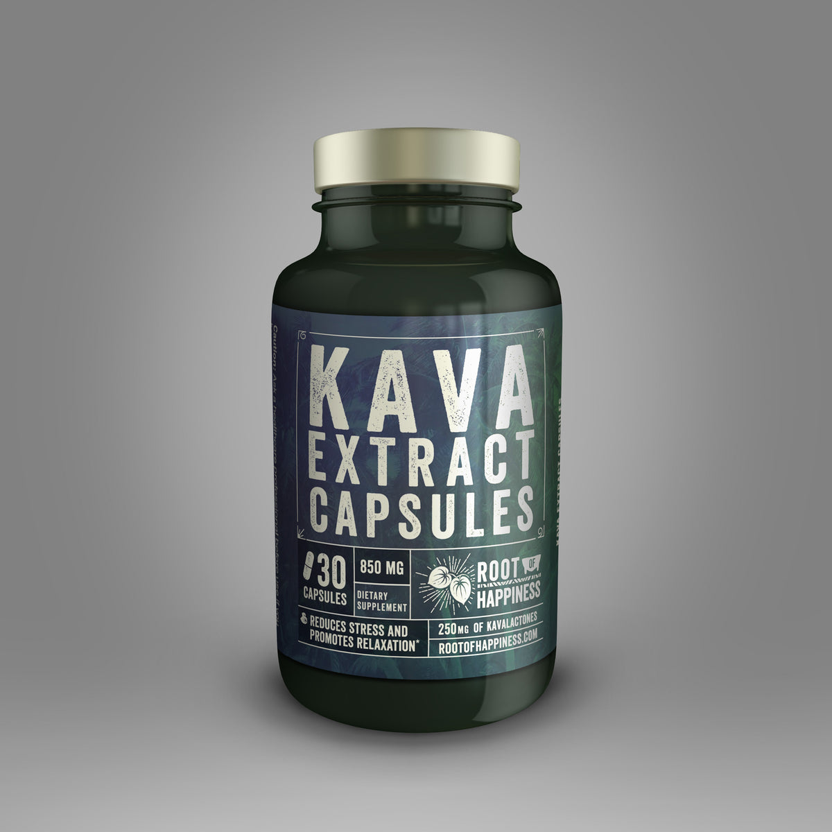 Shop Premium Kava Extract Capsules 250mg Kavalactones Root Of Happiness