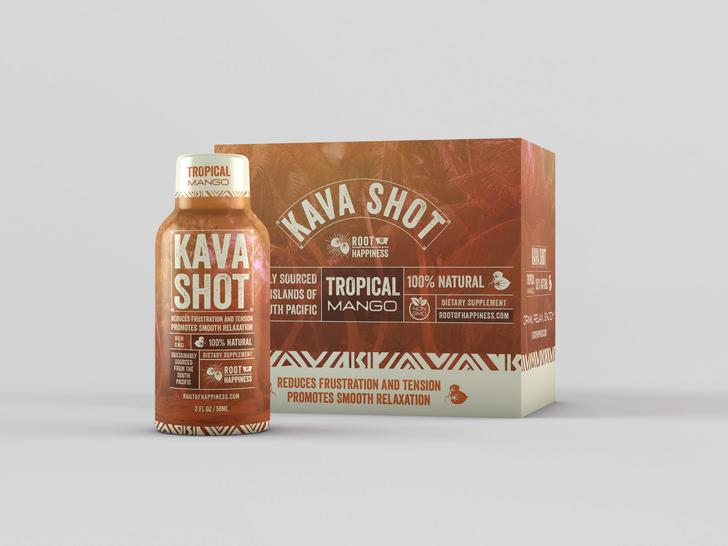 Root of Happiness KavaShot™ - 500mg Kavalactones in a 2 oz shot!