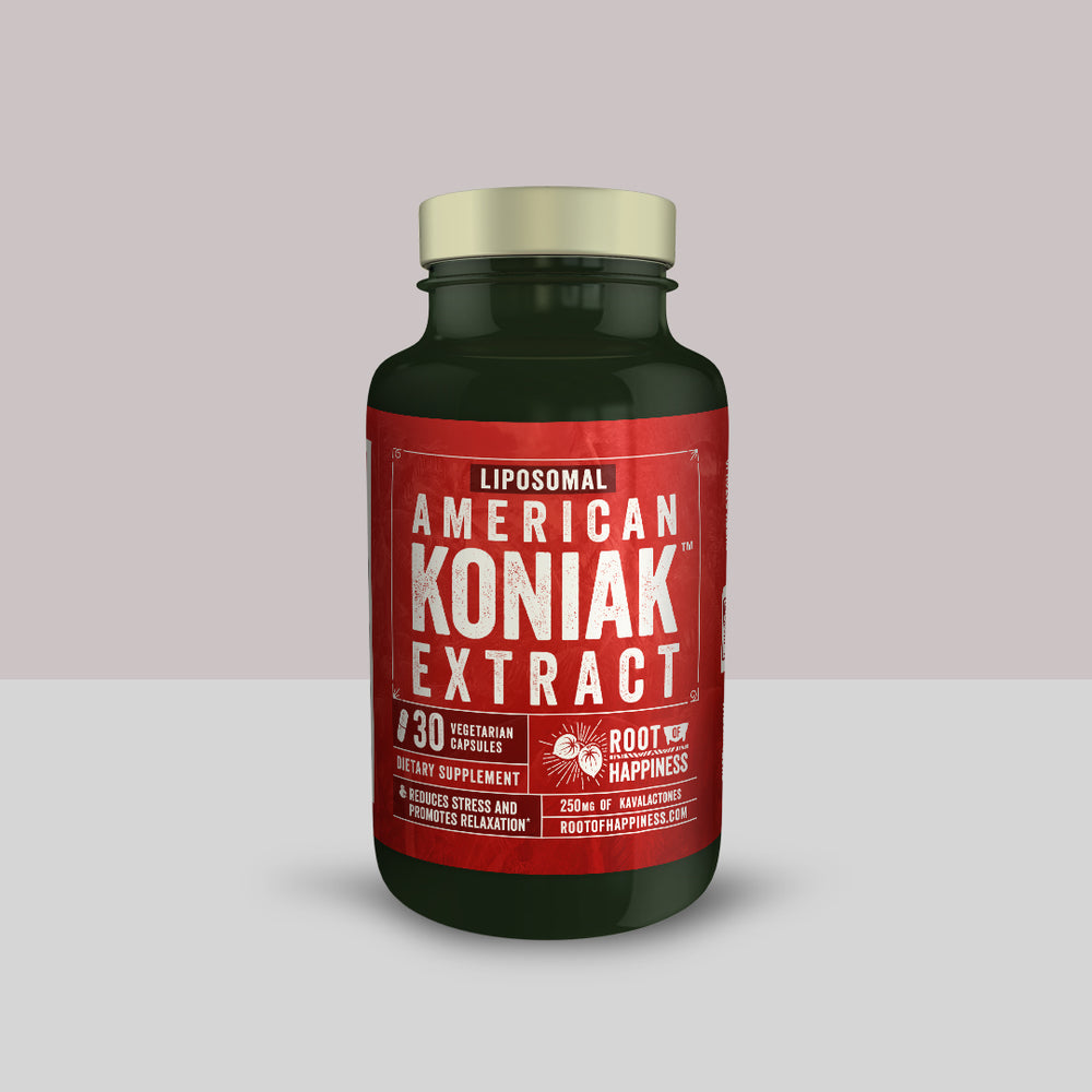 Liposomal American Koniak™ Kava Extract Capsules - Premium 250mg Kavalactones 30ct Bottle