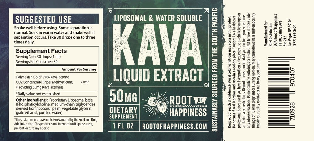 
                  
                    Liquid Kava Extract - Liposomal - Water Soluble - 1oz
                  
                