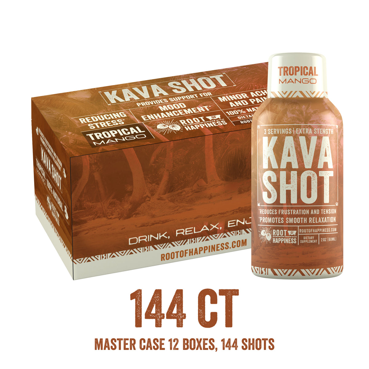 Kava Shot™ 2oz Concentrated Kava Shots Root of Happiness Root Of